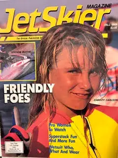 A woman with blonde hair and a ponytail is on the cover of Jetsetter magazine.